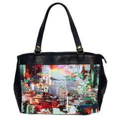 Digital Computer Technology Office Information Modern Media Web Connection Art Creatively Colorful C Oversize Office Handbag (2 Sides)