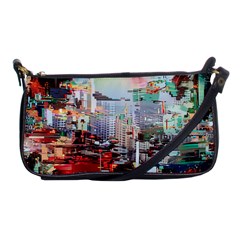 Digital Computer Technology Office Information Modern Media Web Connection Art Creatively Colorful C Shoulder Clutch Bag by Maspions