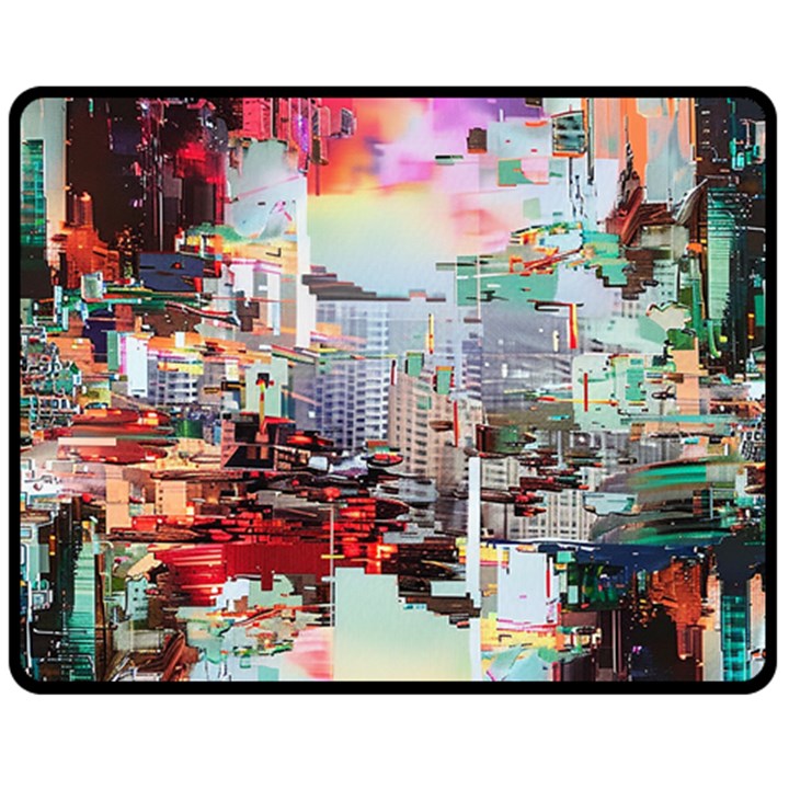 Digital Computer Technology Office Information Modern Media Web Connection Art Creatively Colorful C Fleece Blanket (Medium)