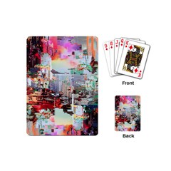 Digital Computer Technology Office Information Modern Media Web Connection Art Creatively Colorful C Playing Cards Single Design (mini)