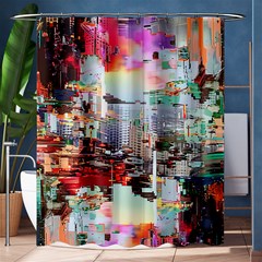 Digital Computer Technology Office Information Modern Media Web Connection Art Creatively Colorful C Shower Curtain 60  X 72  (medium) 