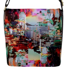 Digital Computer Technology Office Information Modern Media Web Connection Art Creatively Colorful C Flap Closure Messenger Bag (s)