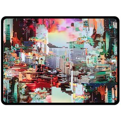 Digital Computer Technology Office Information Modern Media Web Connection Art Creatively Colorful C Two Sides Fleece Blanket (large) by Maspions