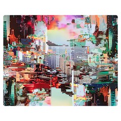 Digital Computer Technology Office Information Modern Media Web Connection Art Creatively Colorful C Two Sides Premium Plush Fleece Blanket (teen Size)