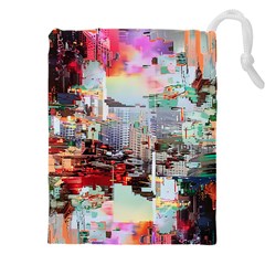 Digital Computer Technology Office Information Modern Media Web Connection Art Creatively Colorful C Drawstring Pouch (4xl) by Maspions