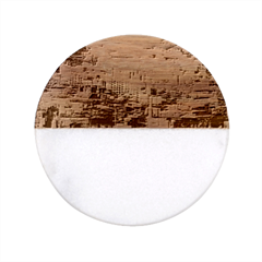 Digital Computer Technology Office Information Modern Media Web Connection Art Creatively Colorful C Classic Marble Wood Coaster (round)  by Maspions