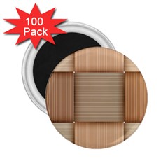 Wooden Wickerwork Texture Square Pattern 2 25  Magnets (100 Pack)  by Maspions