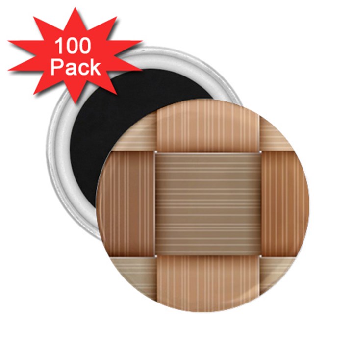 Wooden Wickerwork Texture Square Pattern 2.25  Magnets (100 pack) 