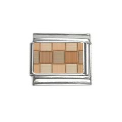 Wooden Wickerwork Texture Square Pattern Italian Charm (9mm) by Maspions