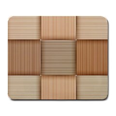 Wooden Wickerwork Texture Square Pattern Large Mousepad by Maspions