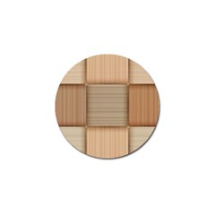 Wooden Wickerwork Texture Square Pattern Golf Ball Marker (4 Pack)