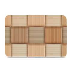 Wooden Wickerwork Texture Square Pattern Plate Mats by Maspions