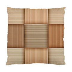 Wooden Wickerwork Texture Square Pattern Standard Cushion Case (two Sides)