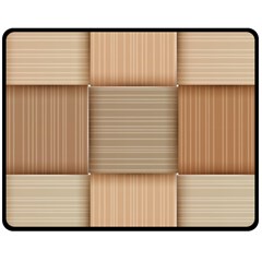 Wooden Wickerwork Texture Square Pattern Fleece Blanket (medium)