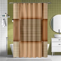 Wooden Wickerwork Texture Square Pattern Shower Curtain 48  X 72  (small) 