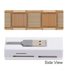 Wooden Wickerwork Texture Square Pattern Memory Card Reader (stick)