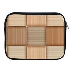 Wooden Wickerwork Texture Square Pattern Apple Ipad 2/3/4 Zipper Cases