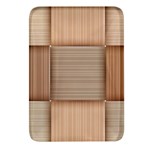 Wooden Wickerwork Texture Square Pattern Rectangular Glass Fridge Magnet (4 pack) Front