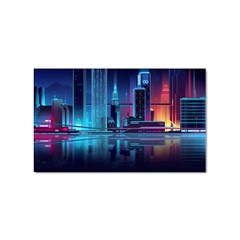 Digital Art Artwork Illustration Vector Buiding City Sticker (rectangular)