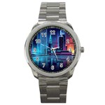 Digital Art Artwork Illustration Vector Buiding City Sport Metal Watch Front