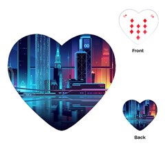 Digital Art Artwork Illustration Vector Buiding City Playing Cards Single Design (heart)