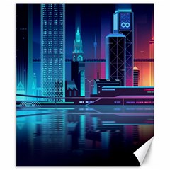 Digital Art Artwork Illustration Vector Buiding City Canvas 8  X 10  by Maspions