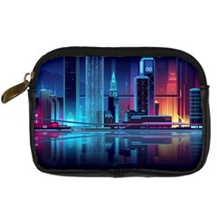 Digital Art Artwork Illustration Vector Buiding City Digital Camera Leather Case