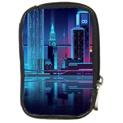 Digital Art Artwork Illustration Vector Buiding City Compact Camera Leather Case