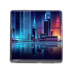 Digital Art Artwork Illustration Vector Buiding City Memory Card Reader (square 5 Slot)