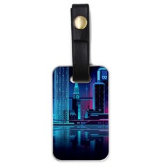 Digital Art Artwork Illustration Vector Buiding City Luggage Tag (one Side)