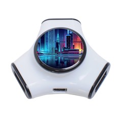 Digital Art Artwork Illustration Vector Buiding City 3-port Usb Hub