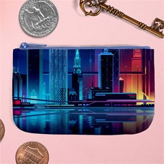 Digital Art Artwork Illustration Vector Buiding City Large Coin Purse by Maspions