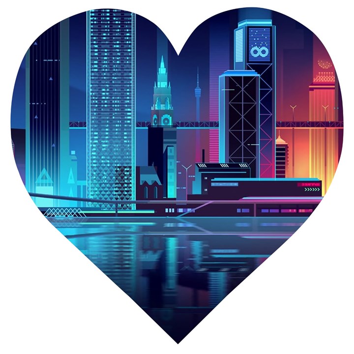 Digital Art Artwork Illustration Vector Buiding City Wooden Puzzle Heart