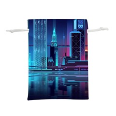 Digital Art Artwork Illustration Vector Buiding City Lightweight Drawstring Pouch (s) by Maspions