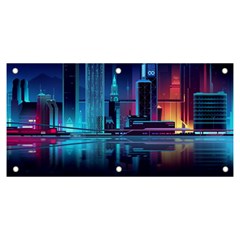 Digital Art Artwork Illustration Vector Buiding City Banner And Sign 6  X 3 