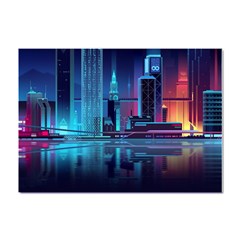 Digital Art Artwork Illustration Vector Buiding City Crystal Sticker (a4)