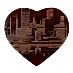 Digital Art Artwork Illustration Vector Buiding City Heart Wood Jewelry Box by Maspions