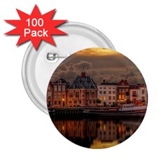 Old Port Of Maasslui Netherlands 2 25  Buttons (100 Pack) 