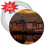 Old Port Of Maasslui Netherlands 3  Buttons (100 pack)  Front