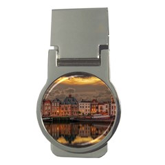 Old Port Of Maasslui Netherlands Money Clips (round)  by Maspions