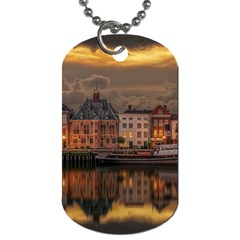 Old Port Of Maasslui Netherlands Dog Tag (one Side) by Maspions