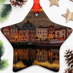 Old Port Of Maasslui Netherlands Star Ornament (two Sides)