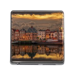 Old Port Of Maasslui Netherlands Memory Card Reader (square 5 Slot)