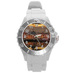 Old Port Of Maasslui Netherlands Round Plastic Sport Watch (l)