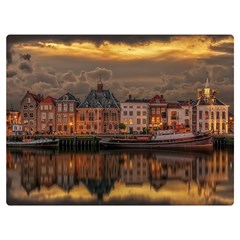 Old Port Of Maasslui Netherlands Premium Plush Fleece Blanket (extra Small) by Maspions