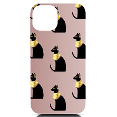 Cat Egyptian Ancient Statue Egypt Culture Animals Iphone 14 Black Uv Print Case