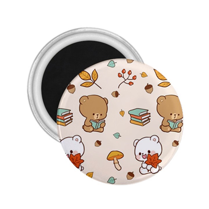 Bear Cartoon Background Pattern Seamless Animal 2.25  Magnets