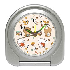 Bear Cartoon Background Pattern Seamless Animal Travel Alarm Clock