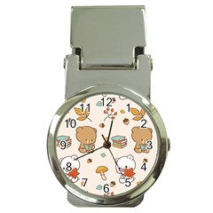 Bear Cartoon Background Pattern Seamless Animal Money Clip Watches