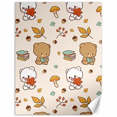 Bear Cartoon Background Pattern Seamless Animal Canvas 12  X 16 